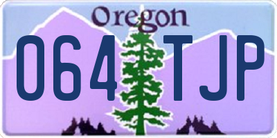 OR license plate 064TJP