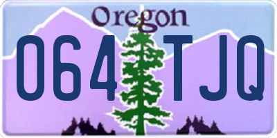 OR license plate 064TJQ