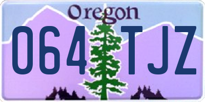 OR license plate 064TJZ