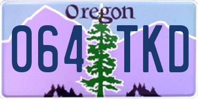 OR license plate 064TKD