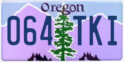 OR license plate 064TKI