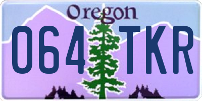 OR license plate 064TKR