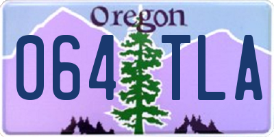 OR license plate 064TLA