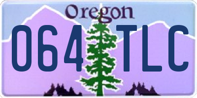 OR license plate 064TLC