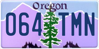 OR license plate 064TMN