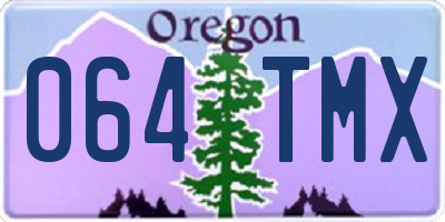 OR license plate 064TMX