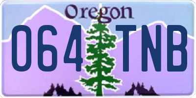 OR license plate 064TNB