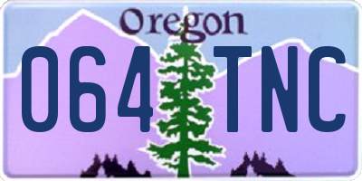 OR license plate 064TNC