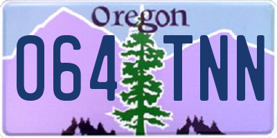 OR license plate 064TNN