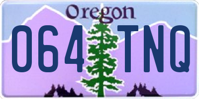 OR license plate 064TNQ