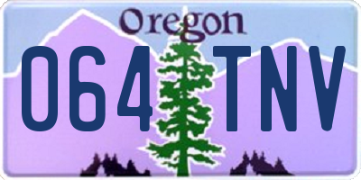 OR license plate 064TNV
