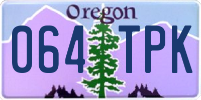 OR license plate 064TPK
