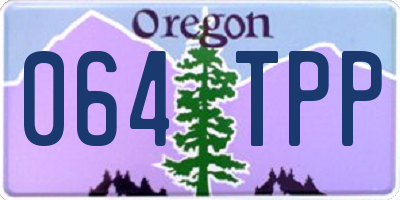 OR license plate 064TPP
