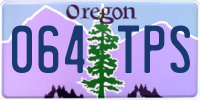 OR license plate 064TPS