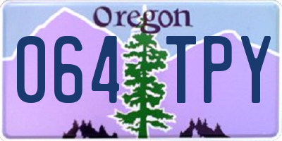 OR license plate 064TPY