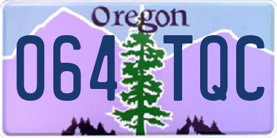 OR license plate 064TQC