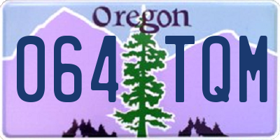 OR license plate 064TQM
