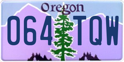 OR license plate 064TQW