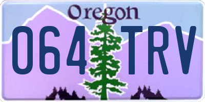 OR license plate 064TRV