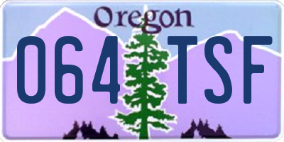 OR license plate 064TSF