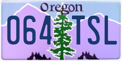 OR license plate 064TSL