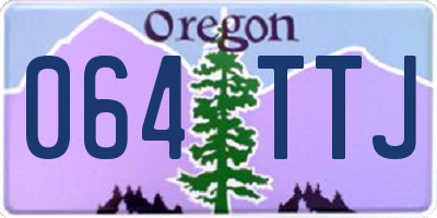 OR license plate 064TTJ