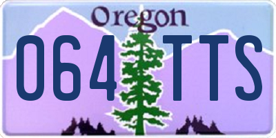 OR license plate 064TTS