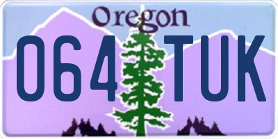 OR license plate 064TUK