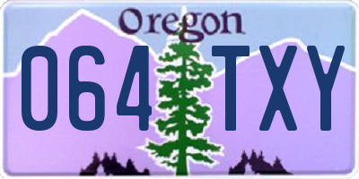 OR license plate 064TXY