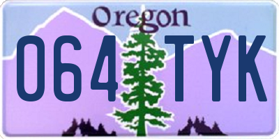 OR license plate 064TYK