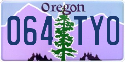 OR license plate 064TYO