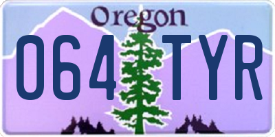 OR license plate 064TYR