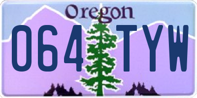 OR license plate 064TYW