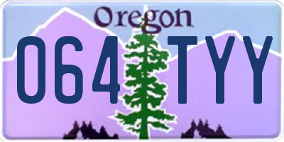 OR license plate 064TYY