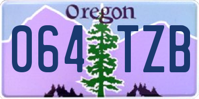 OR license plate 064TZB