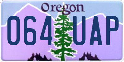 OR license plate 064UAP