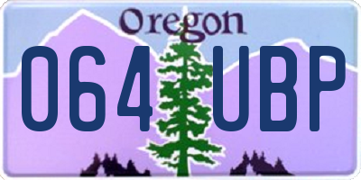 OR license plate 064UBP