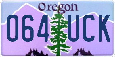 OR license plate 064UCK