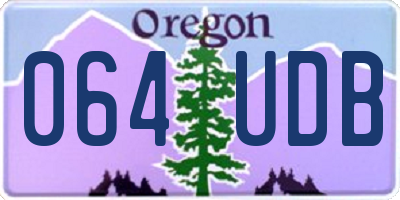 OR license plate 064UDB