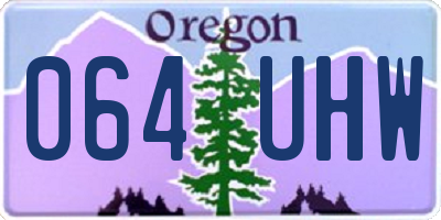 OR license plate 064UHW