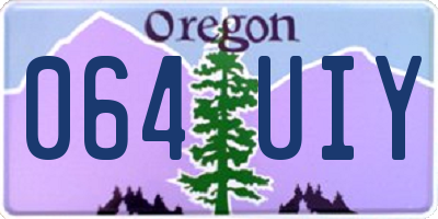 OR license plate 064UIY