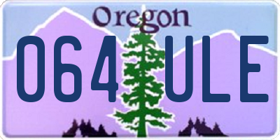 OR license plate 064ULE