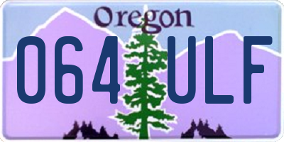 OR license plate 064ULF