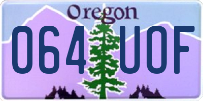 OR license plate 064UOF