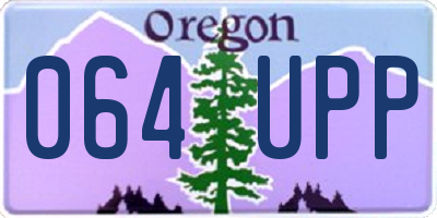 OR license plate 064UPP