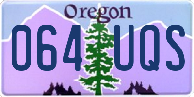 OR license plate 064UQS