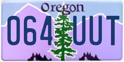 OR license plate 064UUT