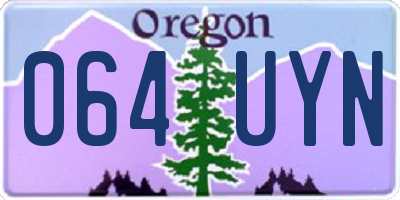 OR license plate 064UYN