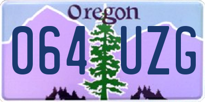 OR license plate 064UZG
