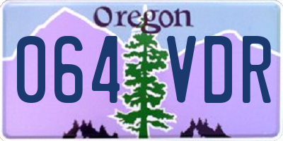 OR license plate 064VDR